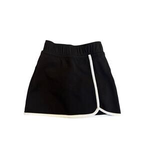 Old Navy Girls Black Athletic Skort Size Small (6-7) Pull-On Skirt with Shorts